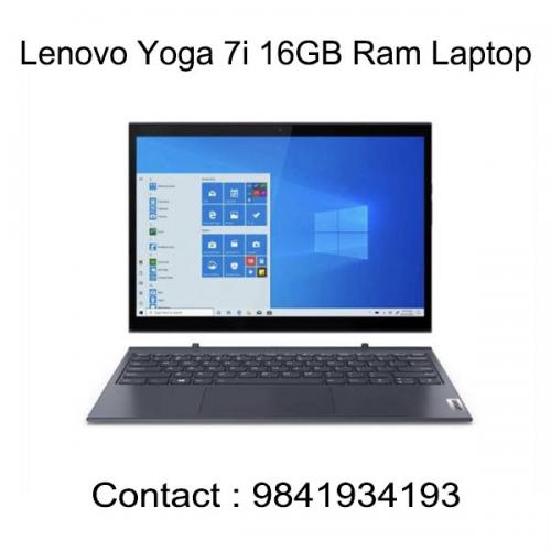Lenovo Yoga 7i 16GB Ram Laptop price in hyderabad, telangana, nellore, vizag, bangalore