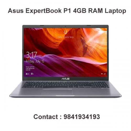 Asus ExpertBook P1 4GB RAM Laptop price in hyderabad, telangana, nellore, vizag, bangalore
