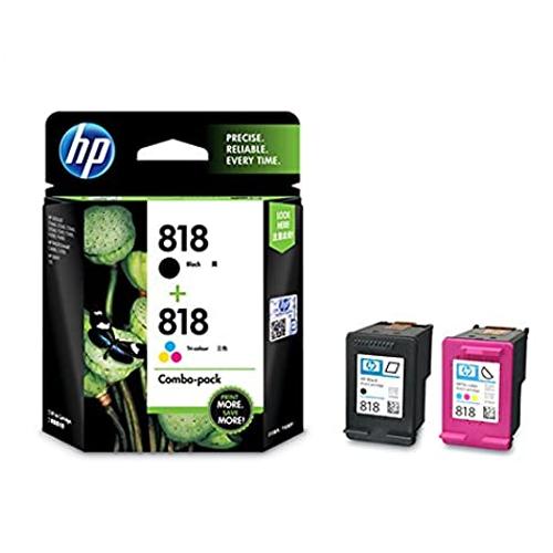 HP 818 CN068AA Combo Black Tri color Ink Cartridge price in hyderabad, telangana, nellore, vizag, bangalore