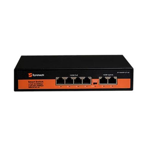 Syrotech SY 0400P 2T AI 4 Port PoE Switch price in hyderabad, telangana, nellore, vizag, bangalore
