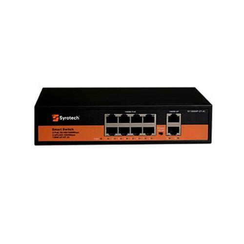 Syrotech SY 8000P 2T AI 8 Port PoE Switch price in hyderabad, telangana, nellore, vizag, bangalore